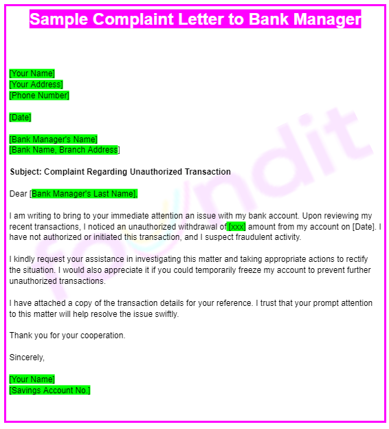 job application letter to bank manager