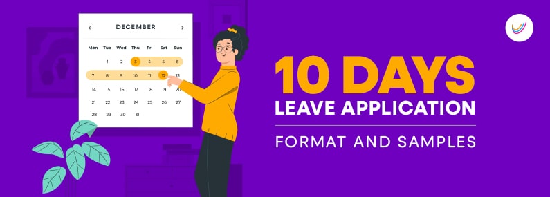 10 Days Leave Application for Office Format