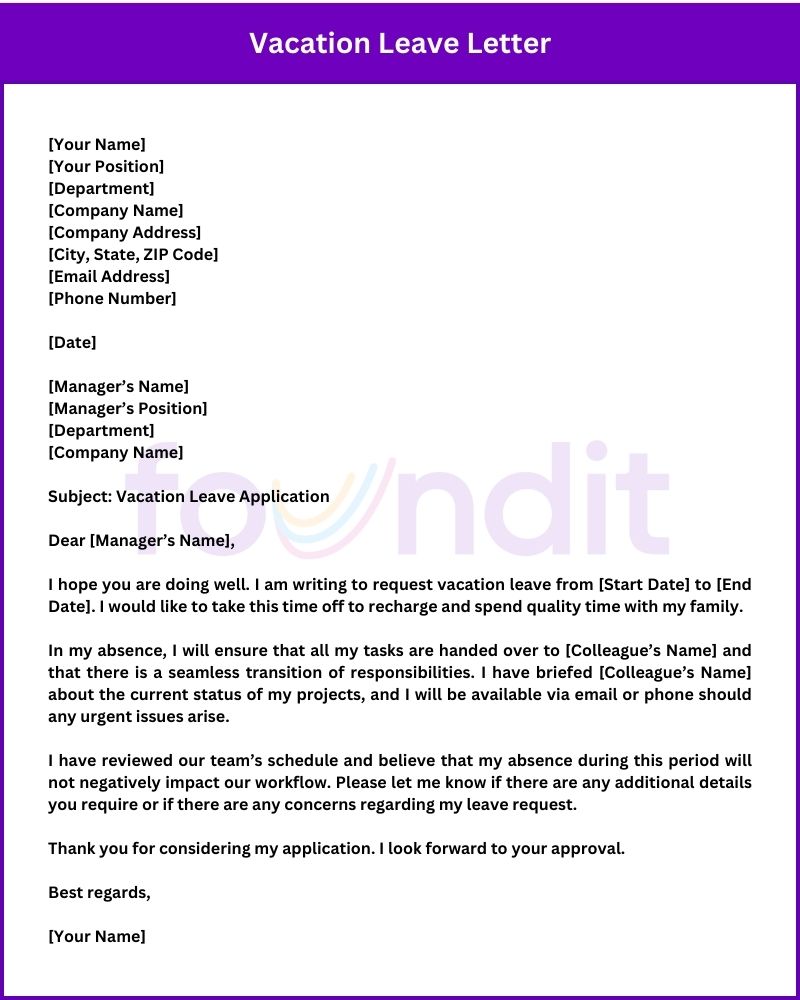 application letter for office leave